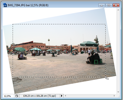 Auswahl festlegen zum Bild beschneiden
