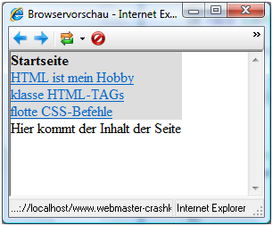 Breite der Steuerung durch CSS festlegen